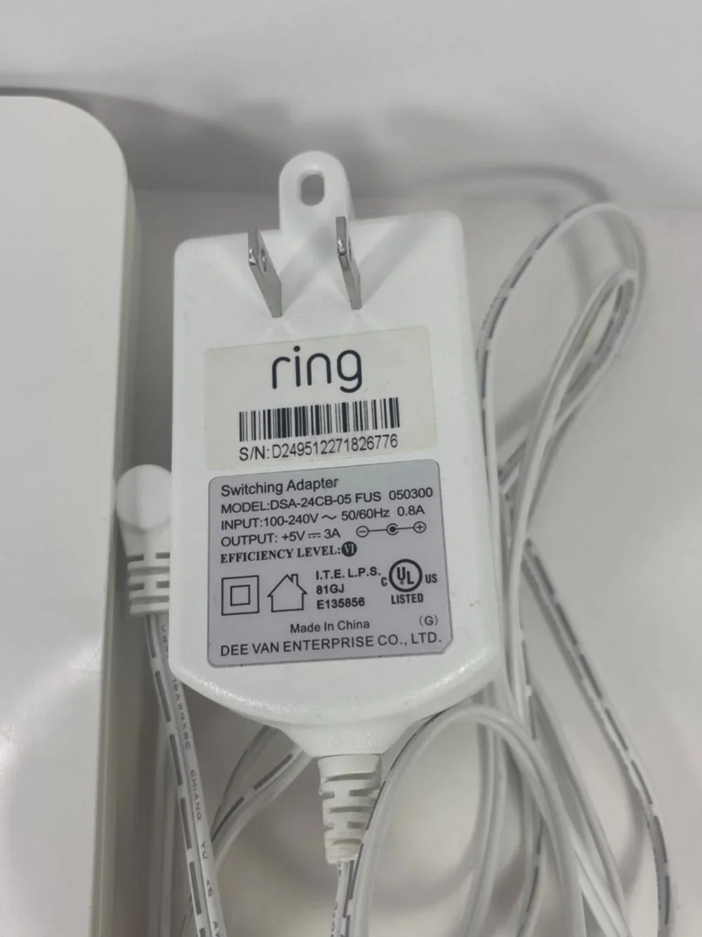 Ring Alarm Base Station -1st Gen- 4HB1S70EN0 w/ AC Adapter. Unknown Registration